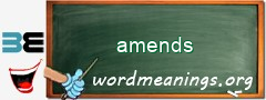 WordMeaning blackboard for amends